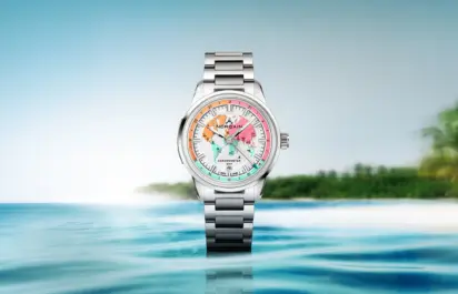 The NORQAIN Freedom GMT Enjoy Life Holiday Limited Edition is shown from the front.