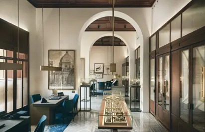 Die Panerai Boutique in Florenz ist zu sehen.