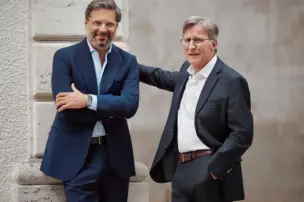 Founder Michel Parmigiani and CEO Guido Terreni.
