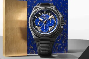 Die Zenith Defy Extreme Lapis Lazuli II ist in der Frontalansicht zu sehen.