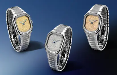 All versions of the Gerald Charles Masterlink Atelier Edition can be seen from the front, viewed vertically.