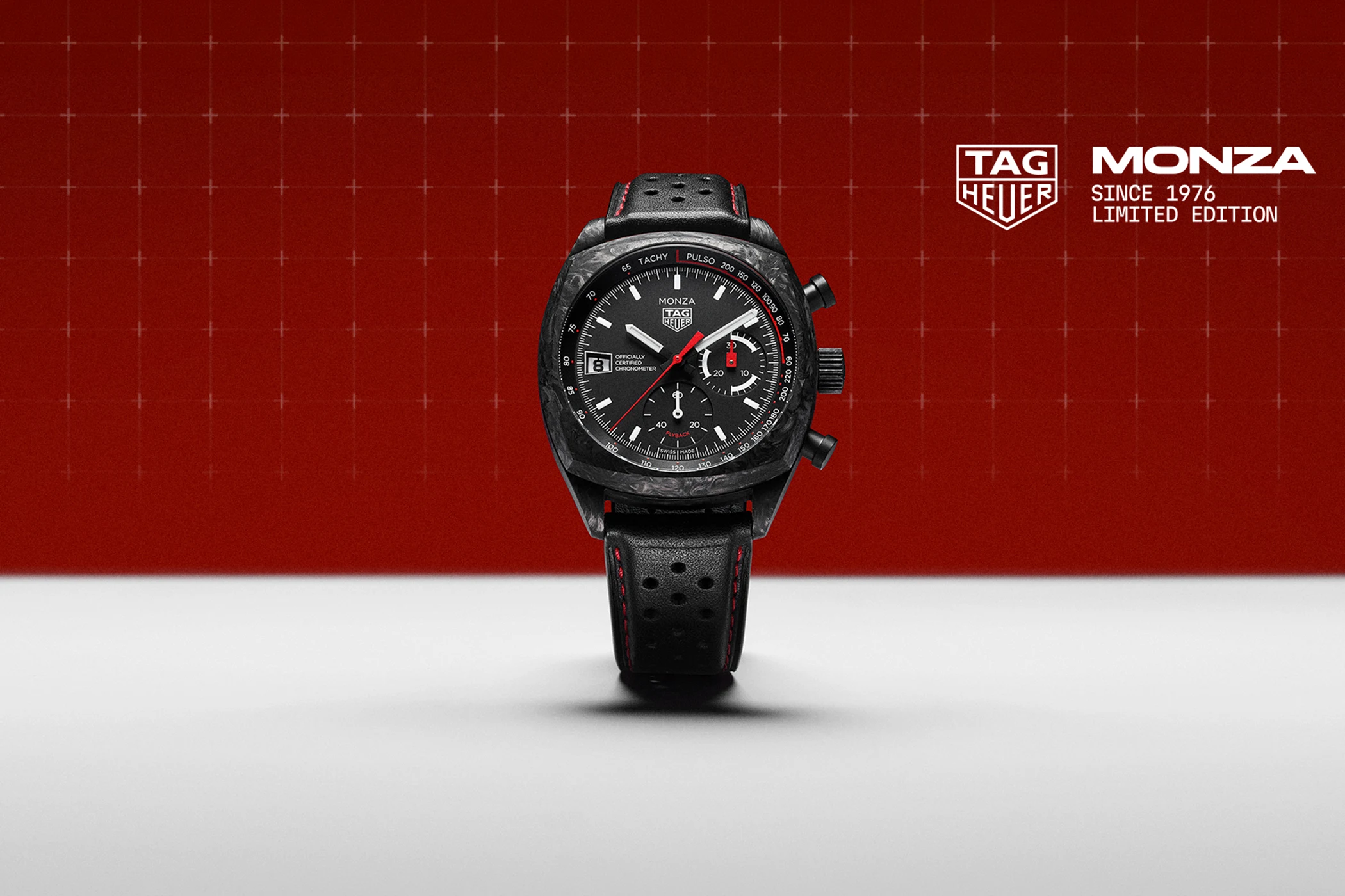 A TAG Heuer Monza Flyback Chronometer can be seen in the cover image.