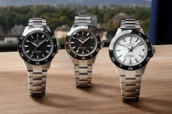 All versions of the Zenith Chronomaster Solo Sport can be seen in another front view.