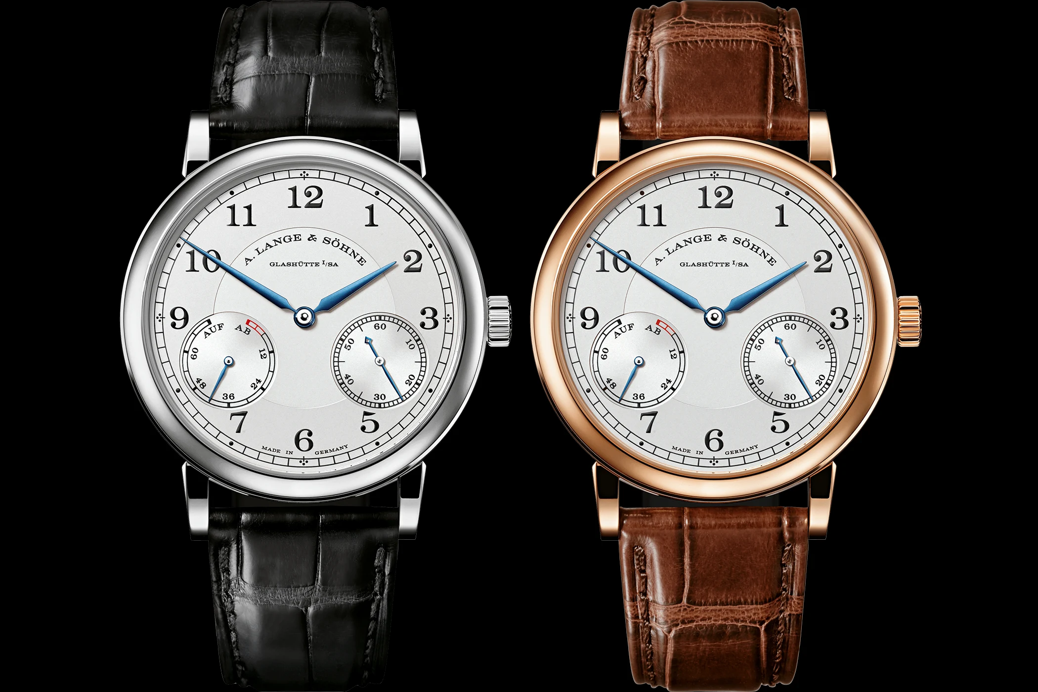 A. Lange & Söhne Scales Down the 1815 AUF/AB: two Gold Versions Measuring 37.5 Millimetres