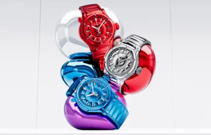 A Hublot Classic Fusion Balloon Dog by Jeff Koons can be seen in the cover image.