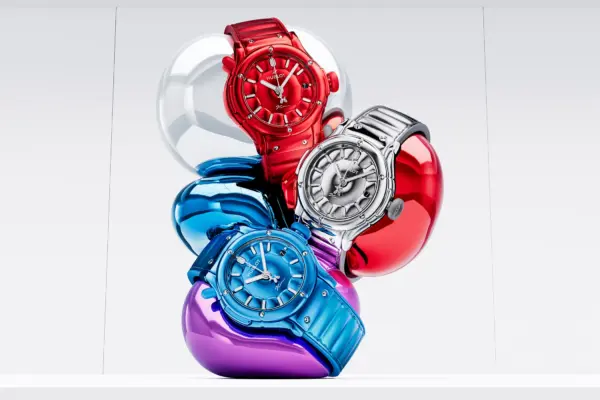 A Hublot Classic Fusion Balloon Dog by Jeff Koons can be seen in the cover image.