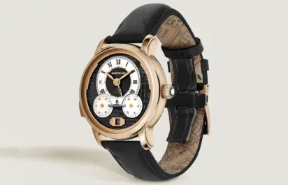 A Montblanc Star Legacy Nicolas Rieussec Limited Edition 100 can be seen in another front view.