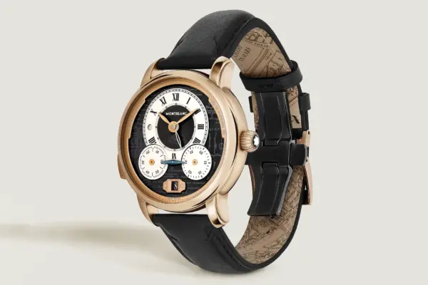 Eine Montblanc Star Legacy Nicolas Rieussec Limited Edition 100 ist in einer weiteren Frontalansicht zu sehen.