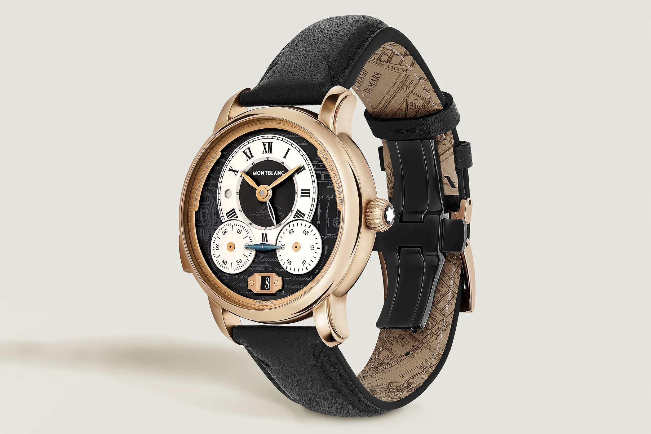 A Montblanc Star Legacy Nicolas Rieussec Limited Edition 100 can be seen in another front view.