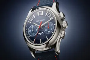The dial of the Patek Philippe Instantaneous Perpetual Calendar Chronograph reference 5978P-010.