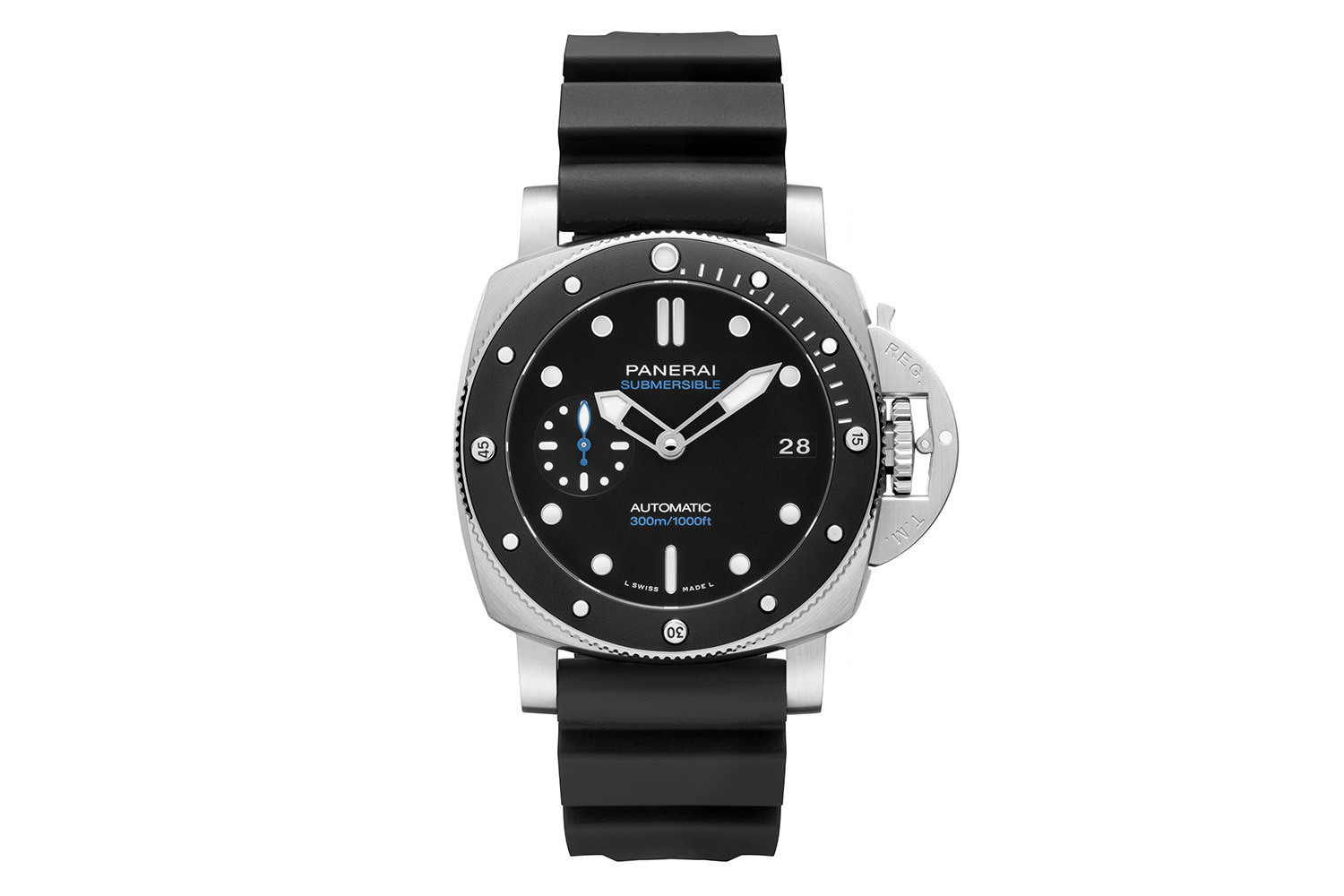 SIHH 2019 Panerai Submersible 42 mm in black and blue grey