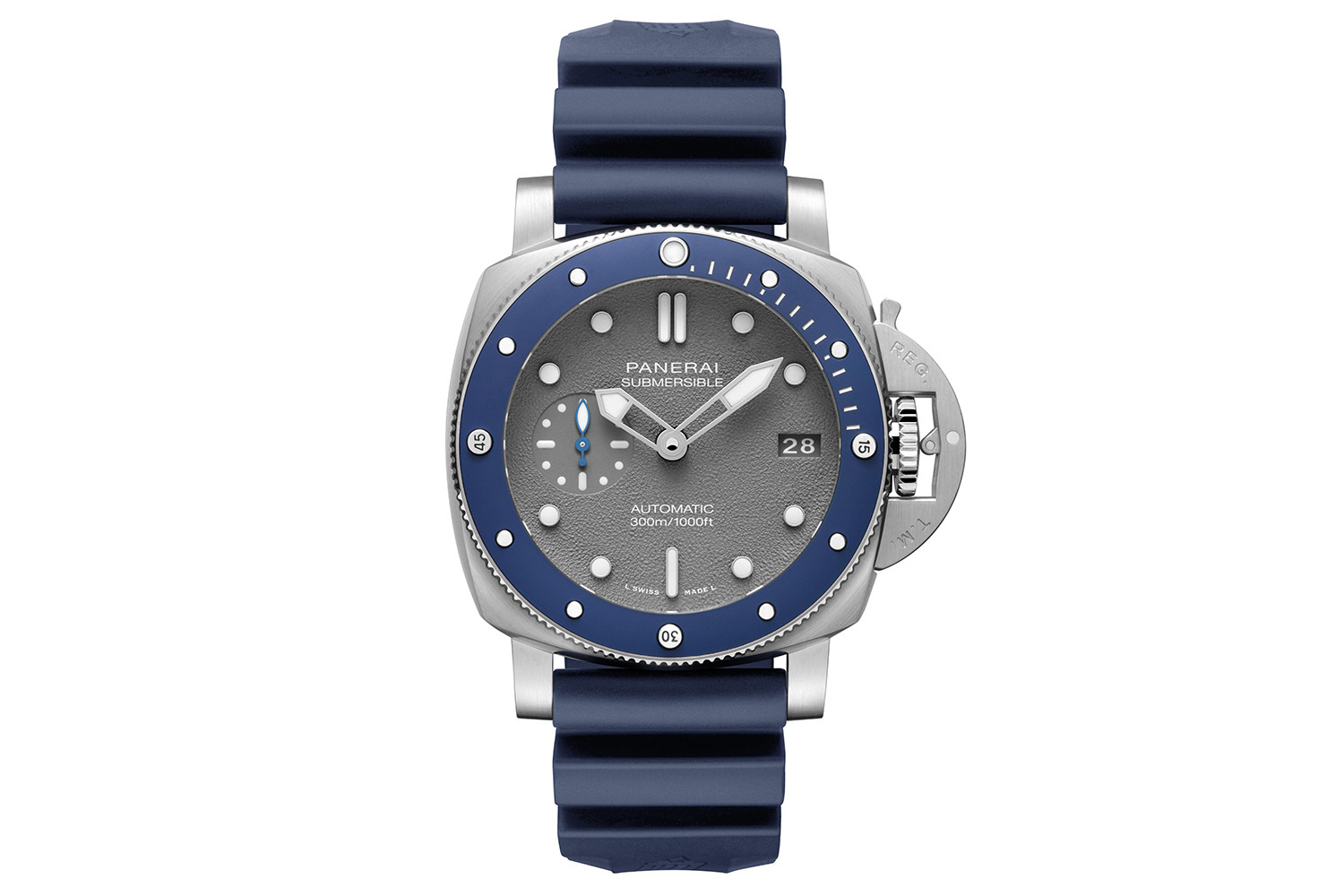 SIHH 2019 Panerai Submersible 42 mm in black and blue grey