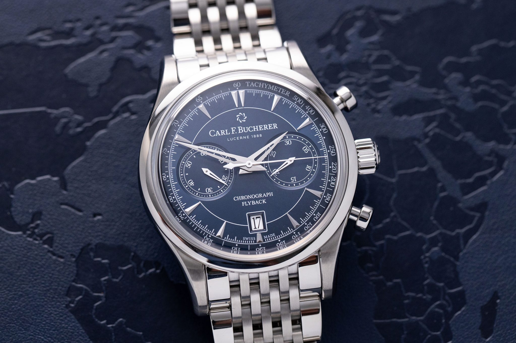 Carl F. Bucherer Manero Flyback In Blue With A New Steel Bracelet Or ...