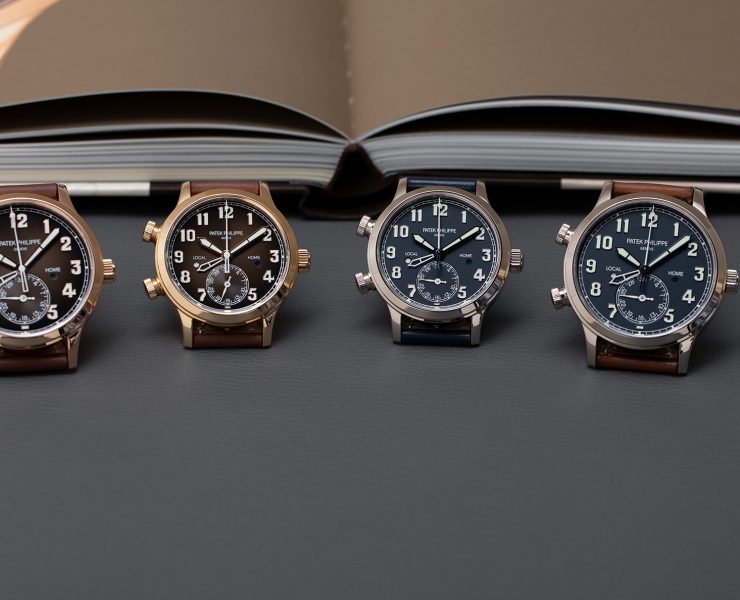 Patek-Philippe-Calatrava-Pilot-Travel-Time-Ref-5524-und-7234-Rosegold-Weissgold