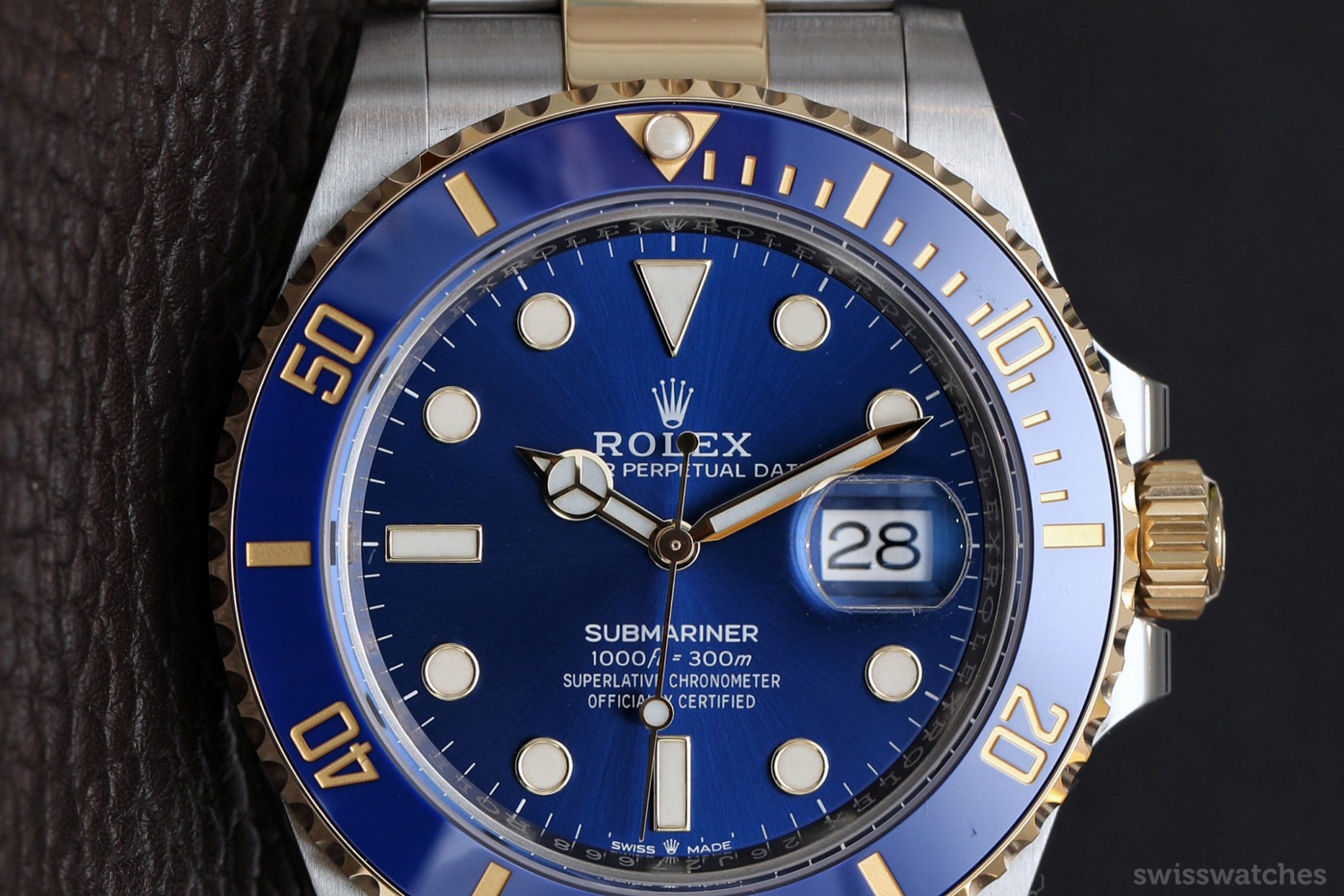 rolex submariner rolesor blue