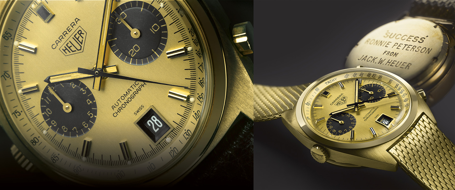 Gold heuer carrera hot sale