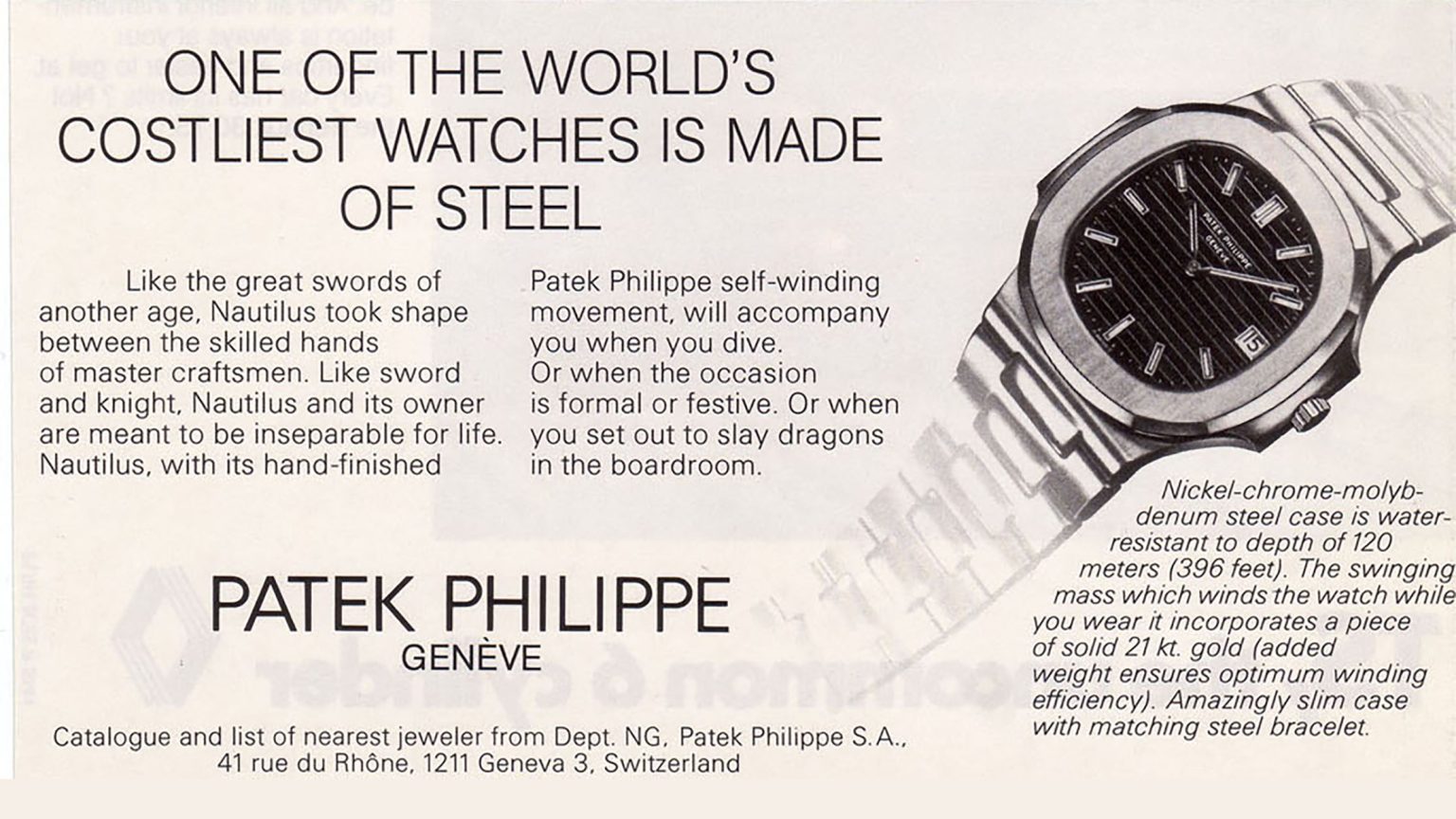 Luxury in Steel: A History of the Patek Philippe Nautilus