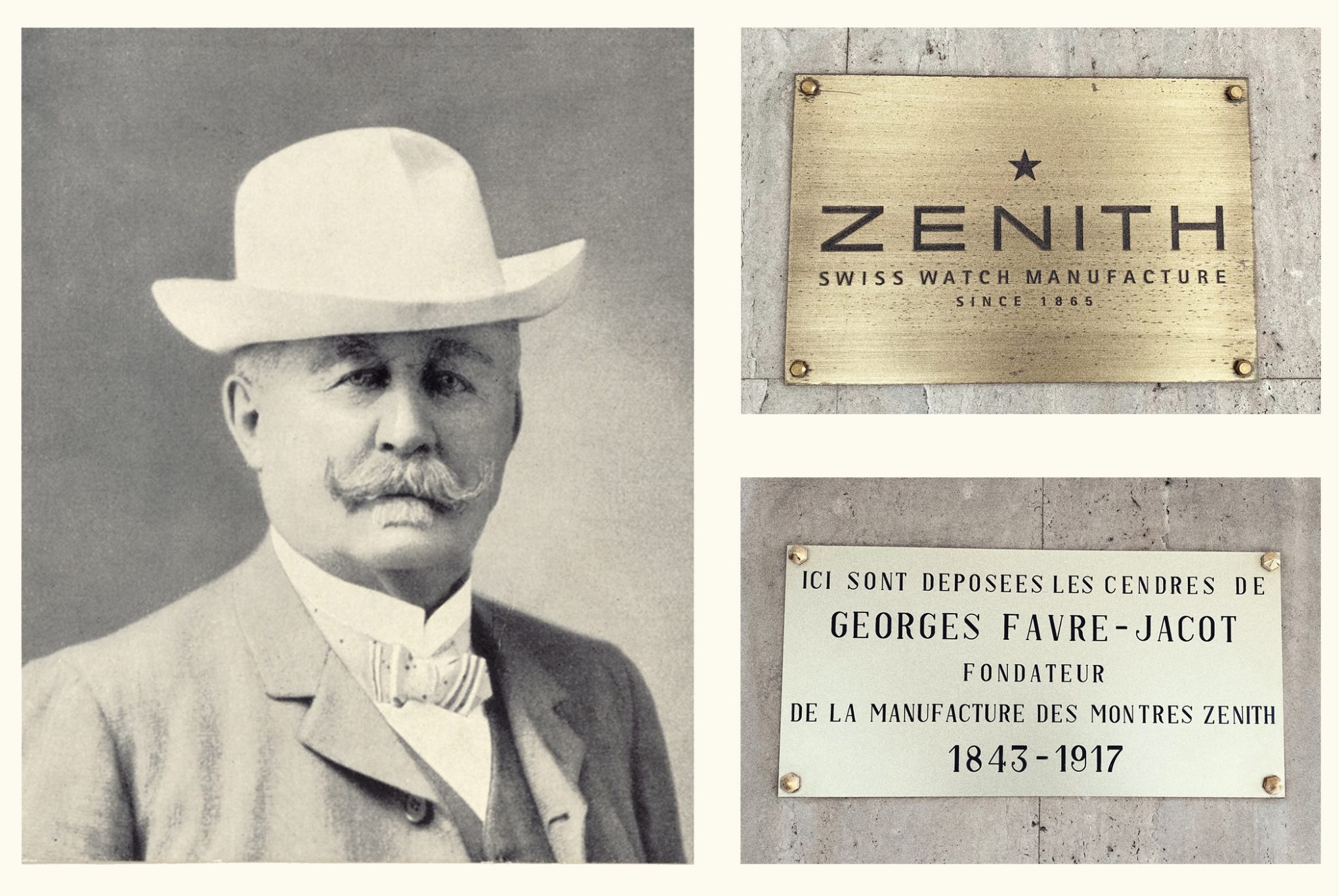 The grave of Georges Favre-Jacot, 1843-1917, the founder of Zenith