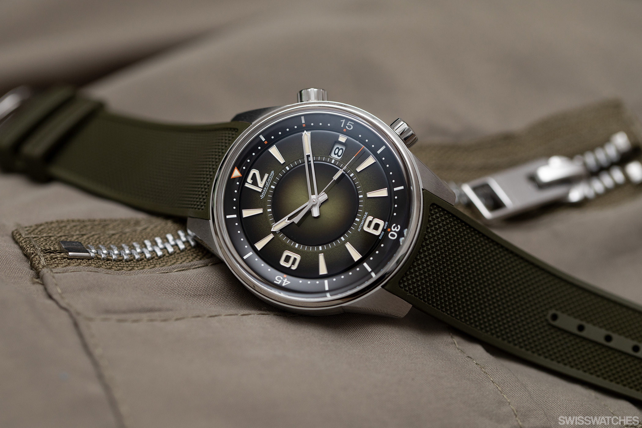 Jaeger LeCoultre Polaris Date Now in Olive Green Swisswatches