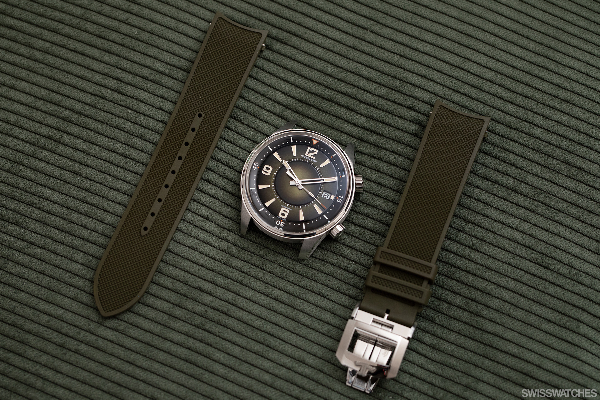 Jaeger LeCoultre Polaris Date Now in Olive Green Swisswatches