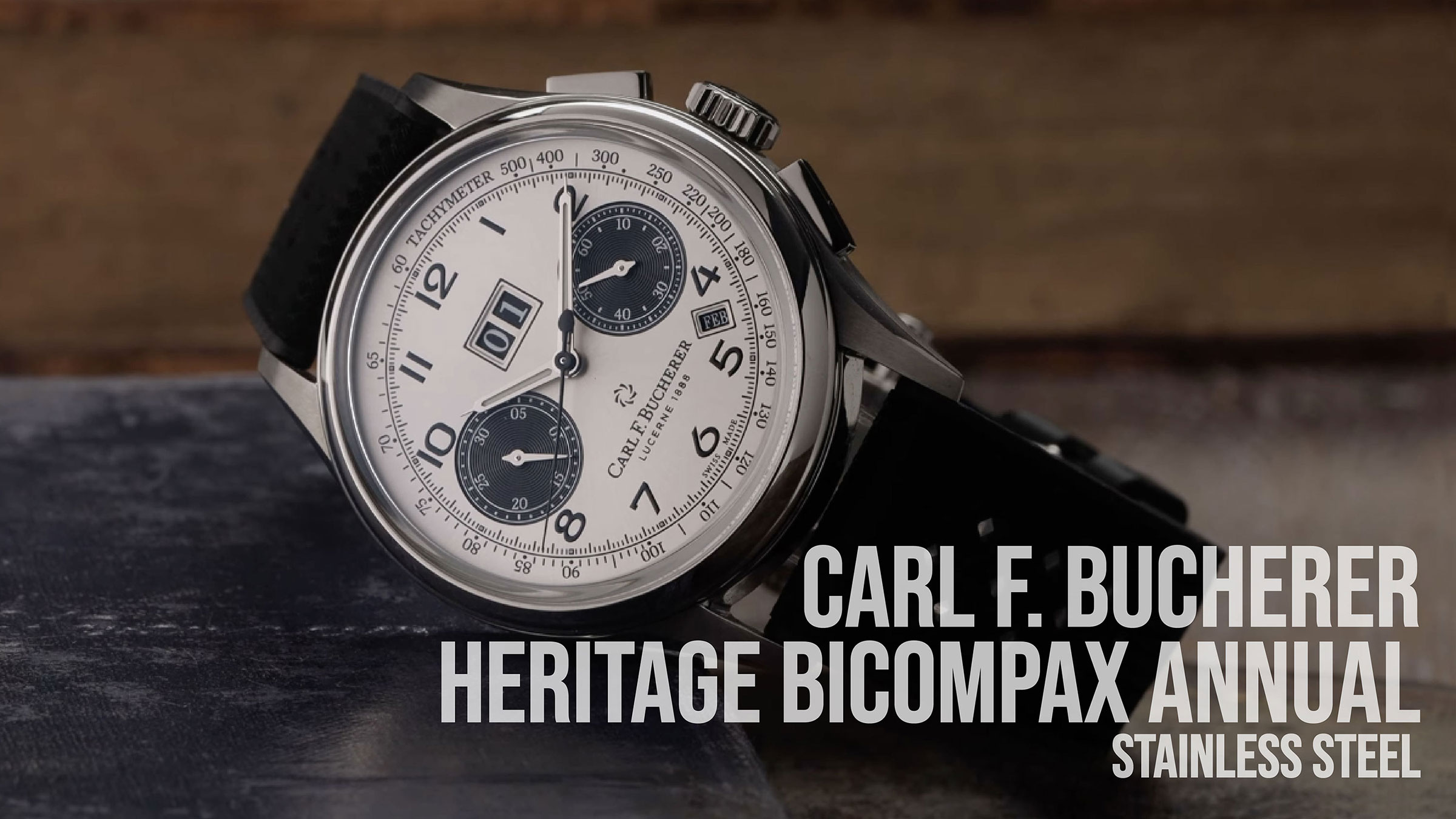 Carl F. Bucherer Heritage BiCompax Chronograph Annual Calendar in Stainless Steel