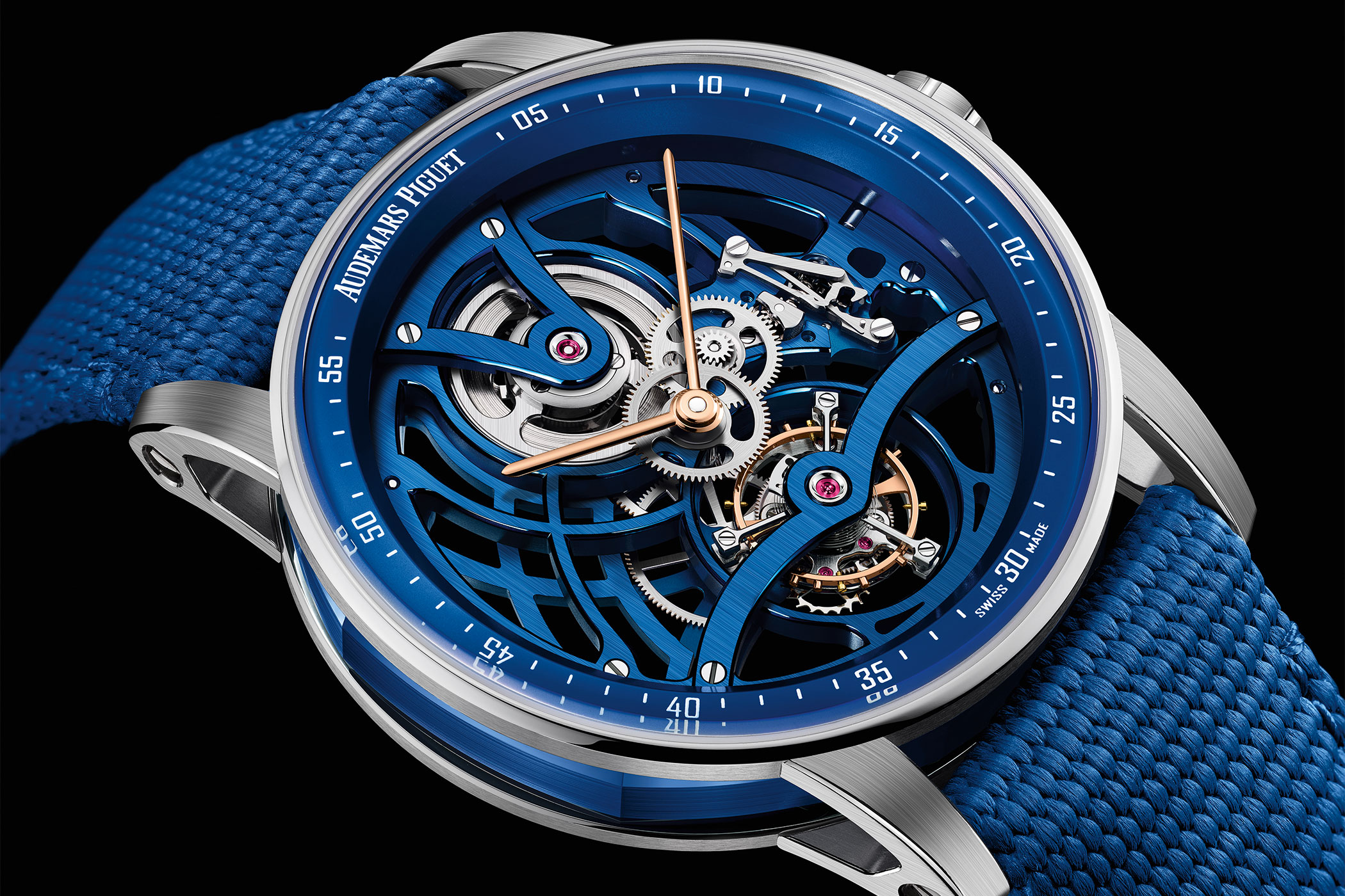 Audemars Piguet Code 11.59 Tourbillon Openworked in Blue Ceramic