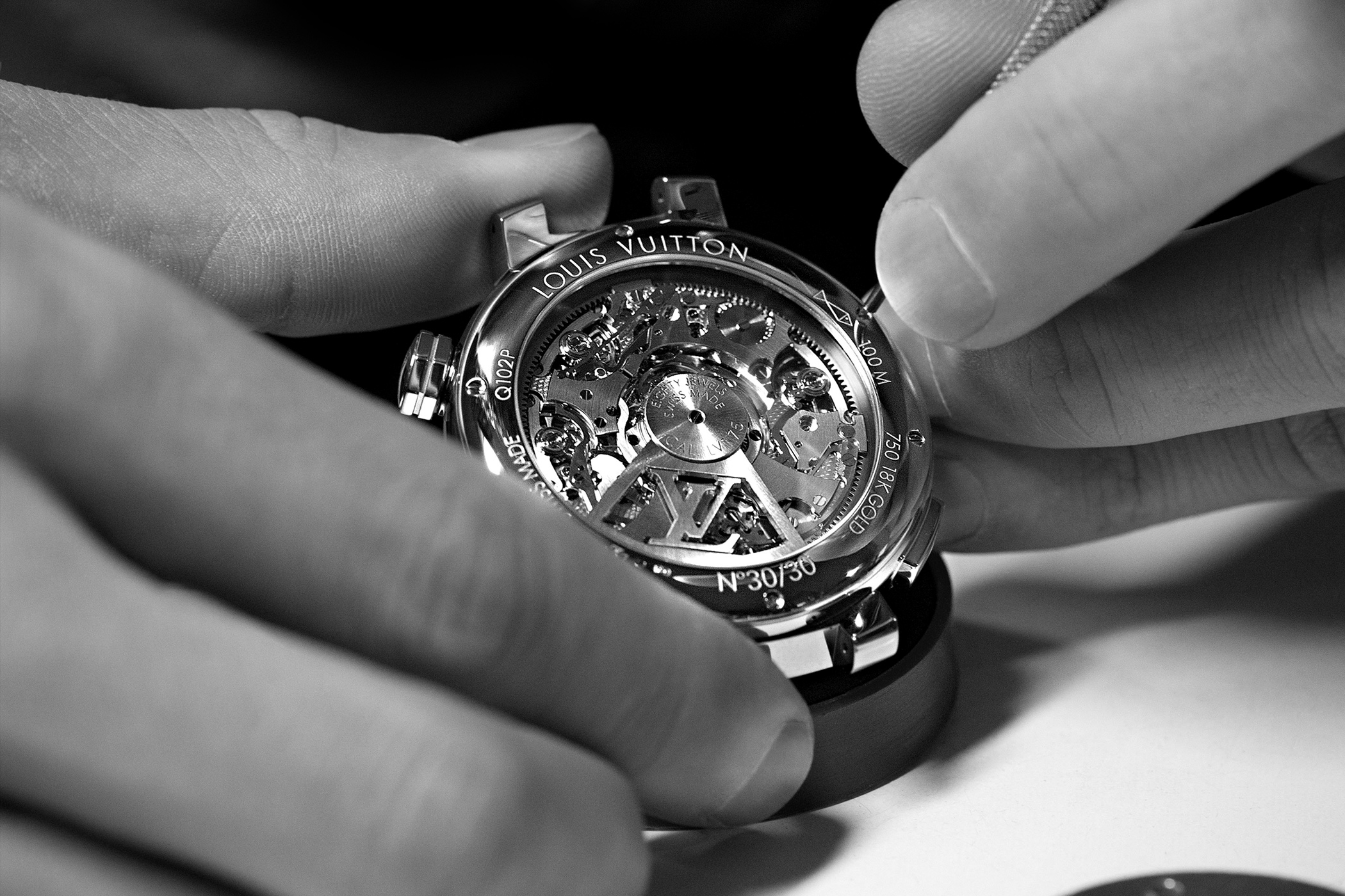 Louis Vuitton Tambour Diving II Chronograph, Automatic, 18K Black Gold  Diver's Watch