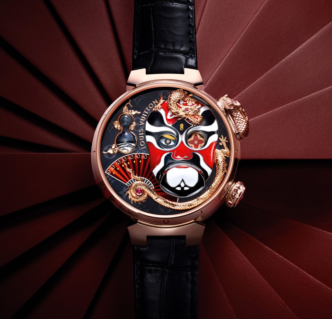 jackjforster on Instagram: The latest automaton watch from Louis Vuitton:  The Tambour Opera Automata, inspired by the quick-change mask technique  known as Bian Lian seen in traditional Sichuan Chinese opera. The follow