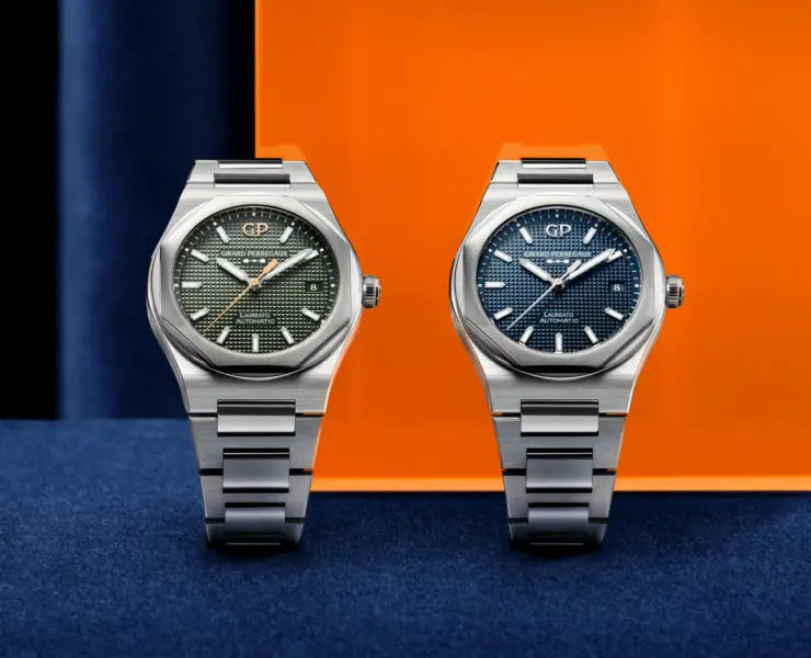 girard-perregaux-laureato-38mm-sage-green-midnight-blue
