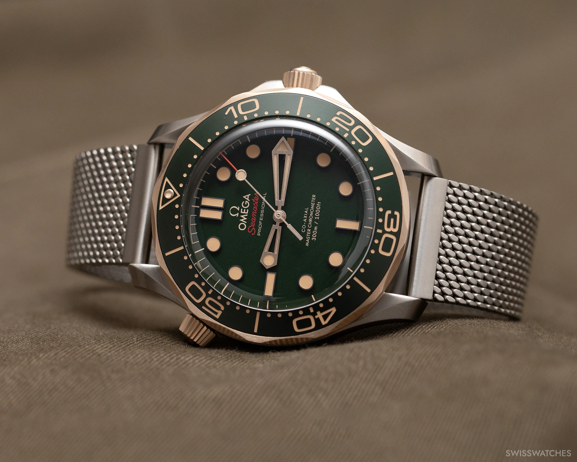 On The Wrist The New Omega Seamaster Diver 300M in Titanium and Bronze Gold Swisswatches Magazine