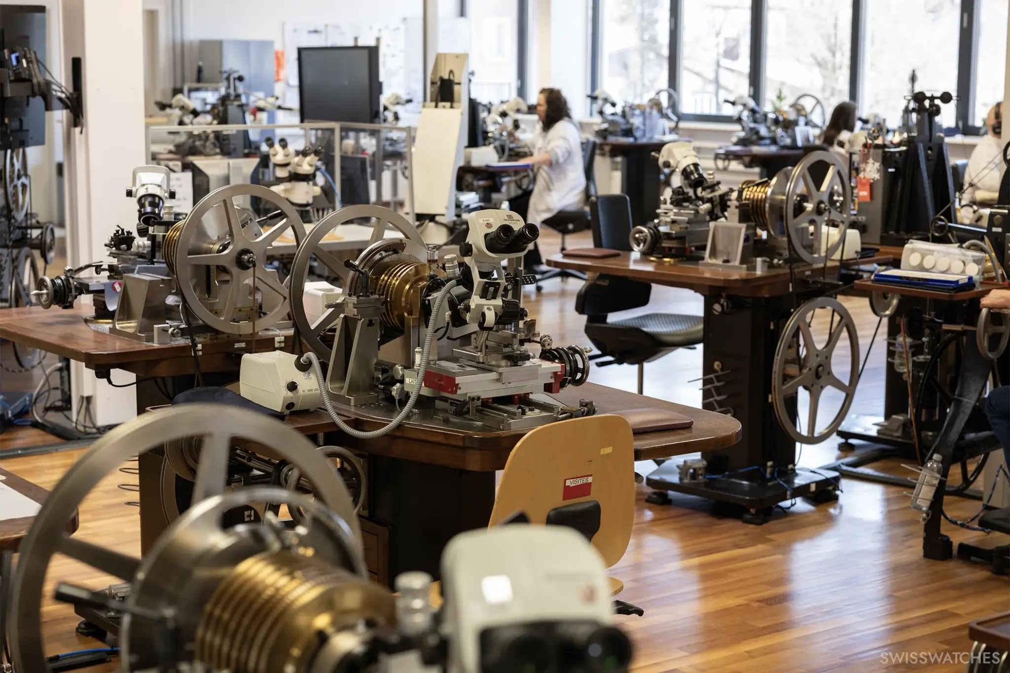 At the Breguet manufacture, traditional guilloché machines are still used to create intricate dial patterns