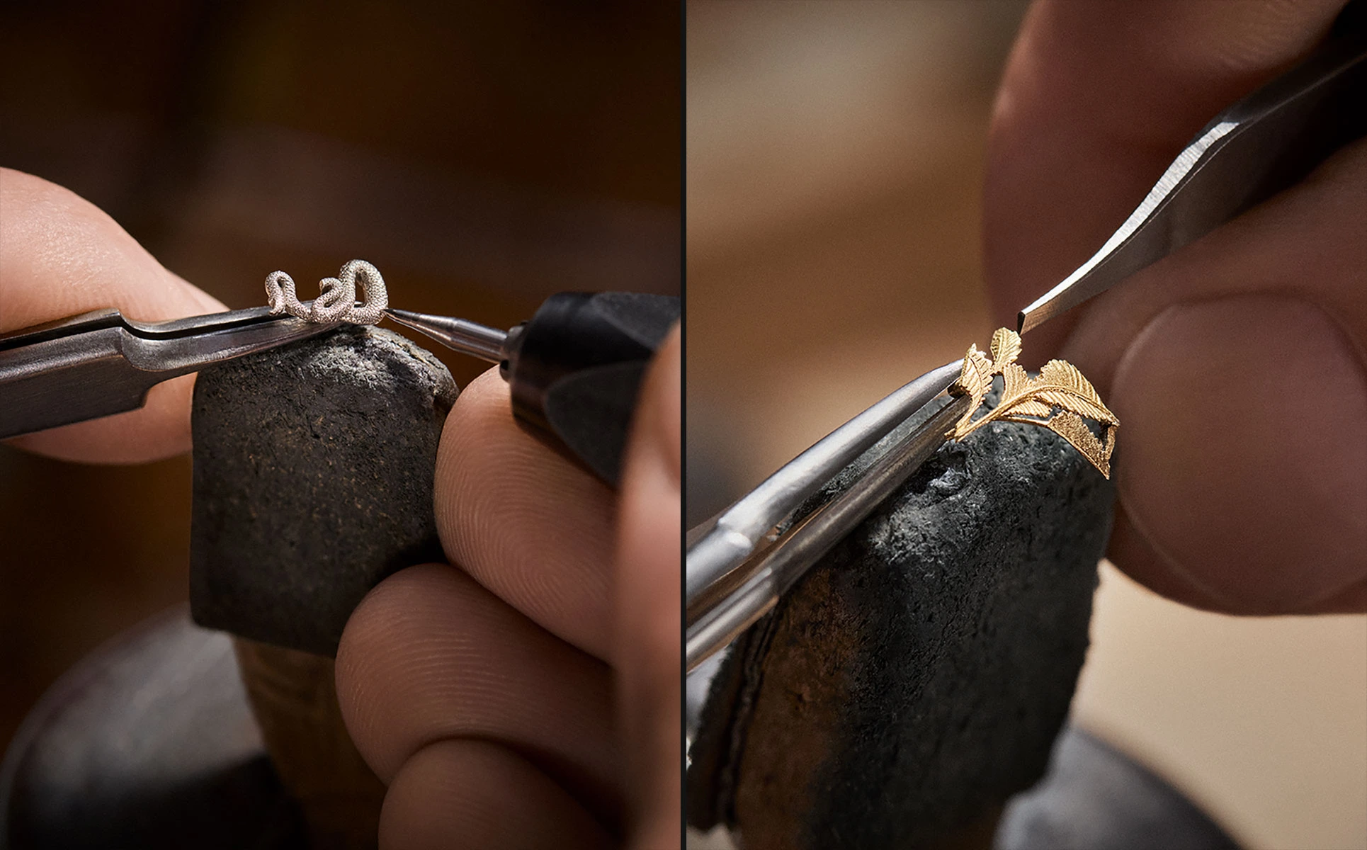 Miniature figures on the dial of the Louis Vuitton Escale en Amazonie pocket watch, sawn out by hand