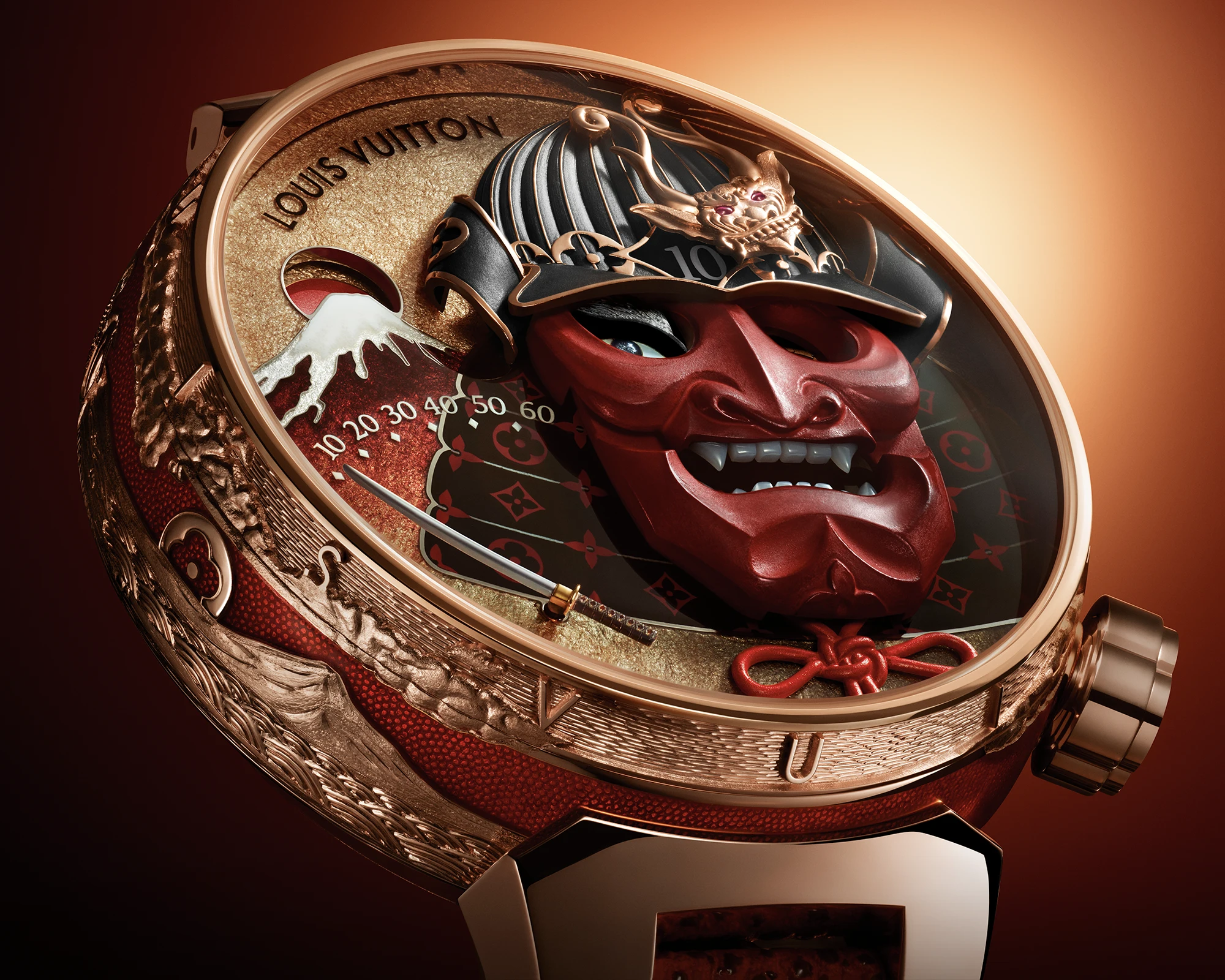Case of the Louis Vuitton Tambour Bushido Automata Ref. W1PG31
