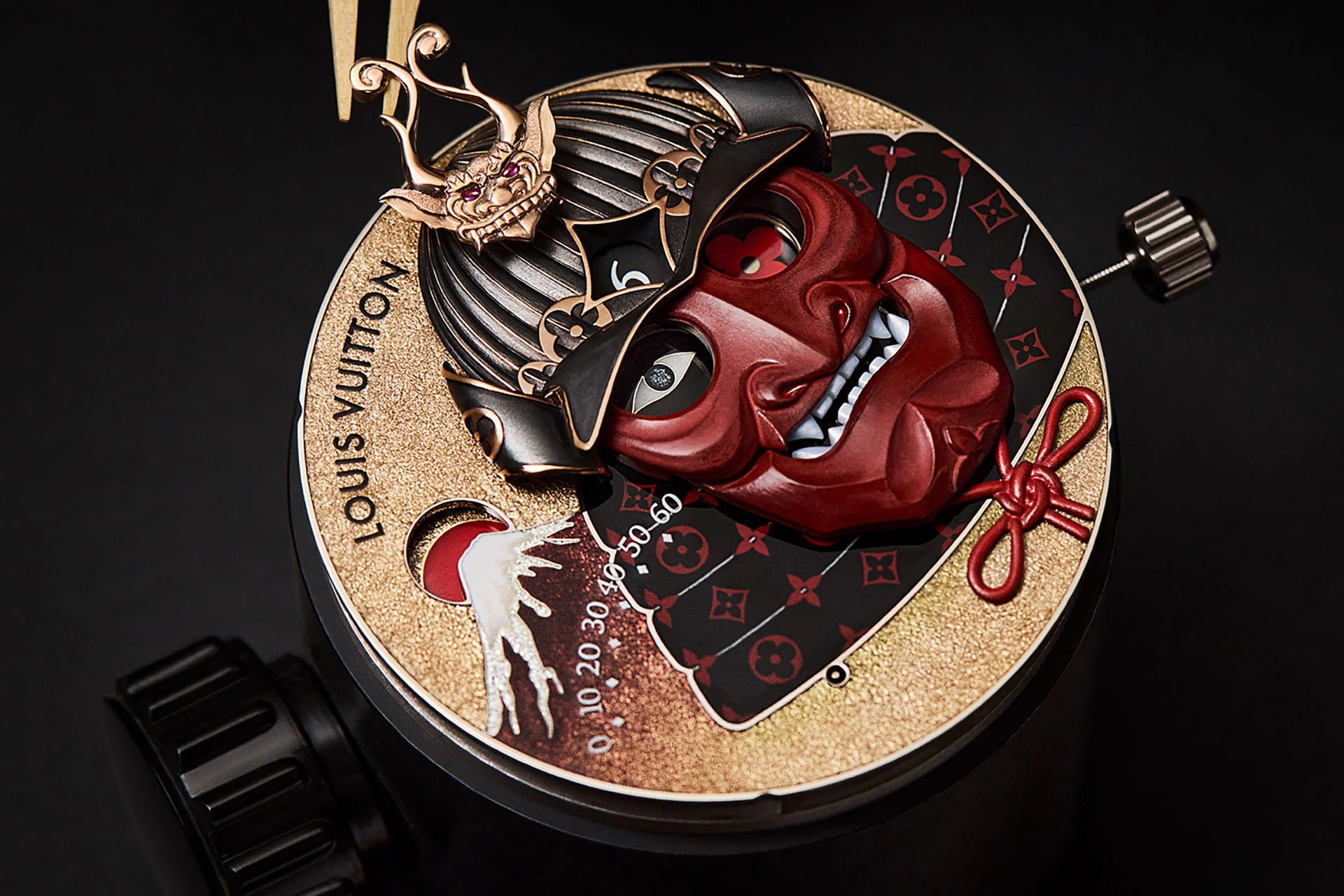 Louis Vuitton Tambour Bushido Automata dial