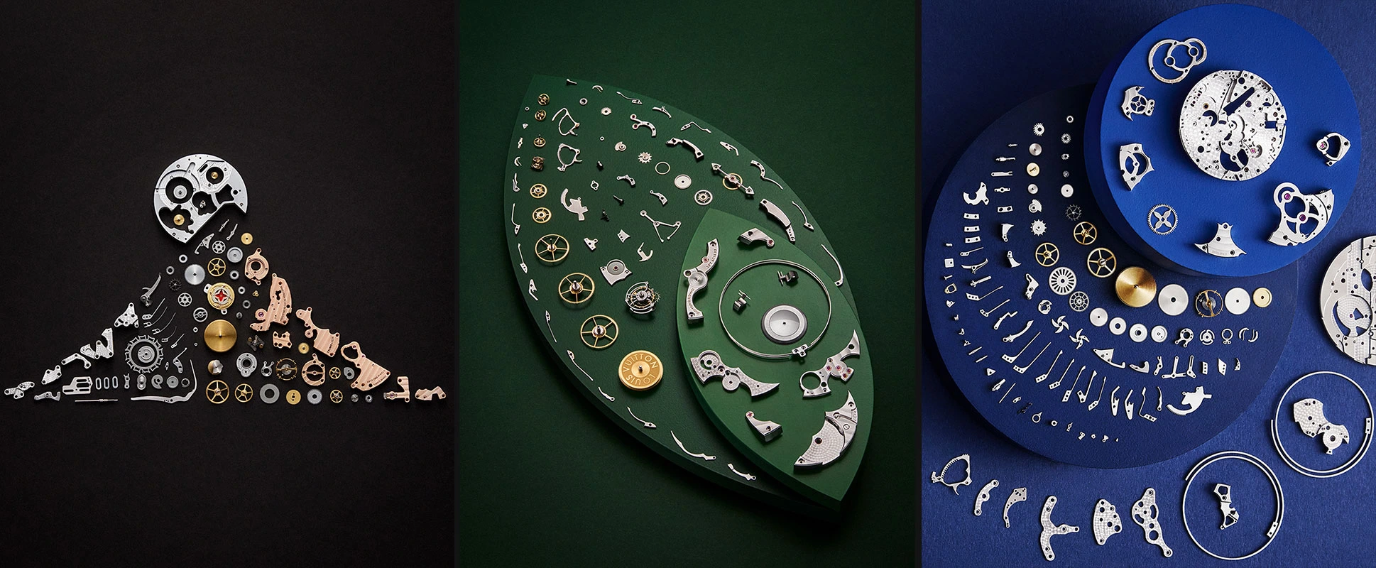 Components of the Louis Vuitton Tambour Bushido Automata, Escale en Amazonie and Tambour Taiko Galactique movements