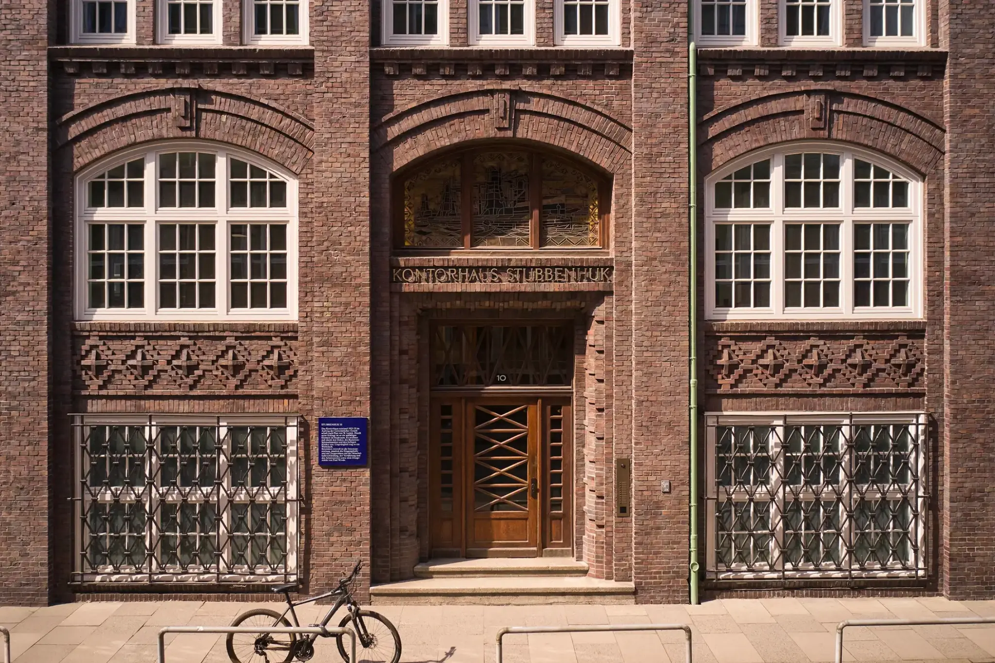 The Entrance of the Wempe Kontorhouse Stubbenhuk